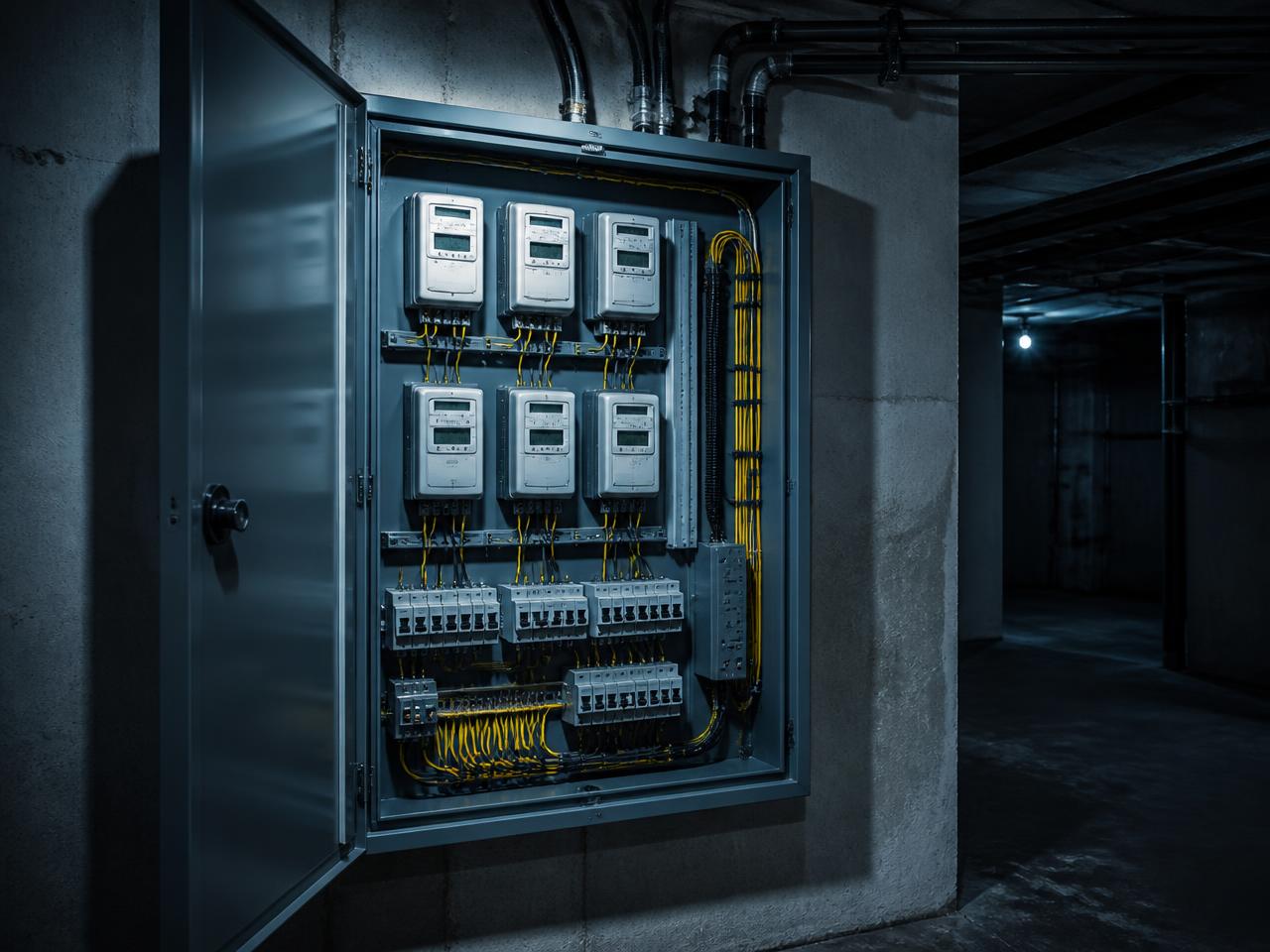 Moderner Zählerschrank mit Smart Metern in Köln